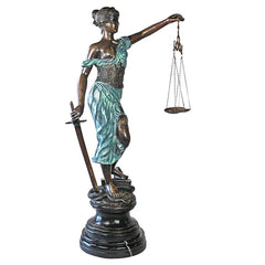 Giant Themis Blind Justice Bronze - Sculptcha