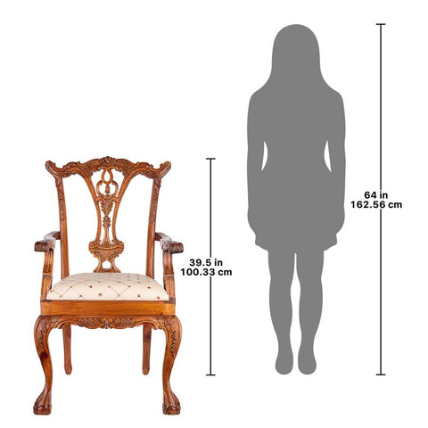 English Chippendale Arm Chair - Sculptcha