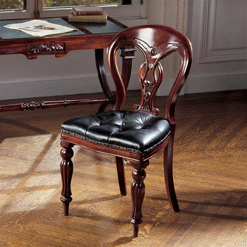 Simsbury Manor Leather Side Chair - Sculptcha