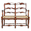 Image of Provincial French Ladderback Settee - Sculptcha
