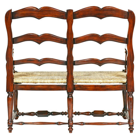 Provincial French Ladderback Settee - Sculptcha