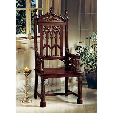 Gothic Tracery Cathedral Chair - Sculptcha
