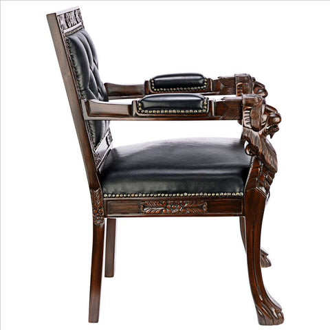 Beardsley Leather Lion Chair - Sculptcha