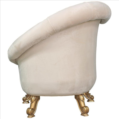 Lombard Art Deco Winged Sofa Chair - Sculptcha