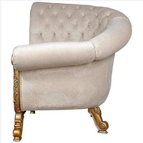 Lombard Art Deco Winged Sofa Chair - Sculptcha