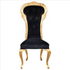 Image of Delacroix Ebony Velvet Side Chair - Sculptcha