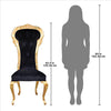 Image of Delacroix Ebony Velvet Side Chair - Sculptcha