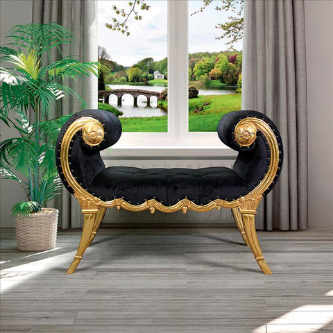 Apolline Crescent Scrolled Bench - Sculptcha