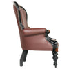 Image of Rococo Wing Chair W/ Faux Leather - Sculptcha