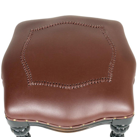 Rococo Ottoman W/ Faux Leather - Sculptcha