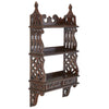 Image of Chinese Chippendale Hardwood Curio - Sculptcha