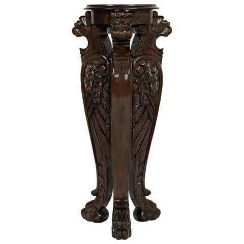 Evenswood Manor Winged Lion Pedestal - Sculptcha