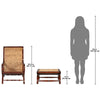 Image of British Plantation Chair & Footstool - Sculptcha
