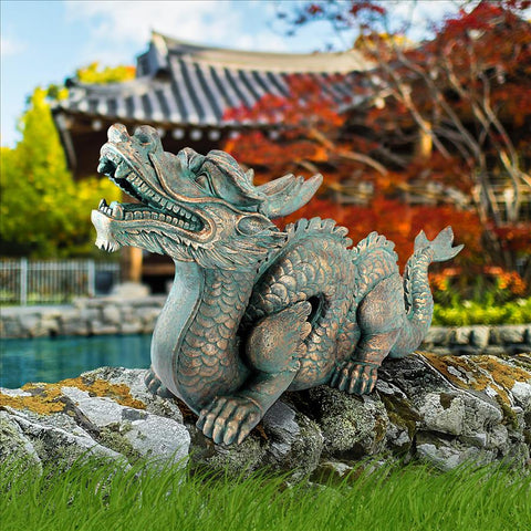 Large Asian Dragon Of The Great Wall - Sculptcha