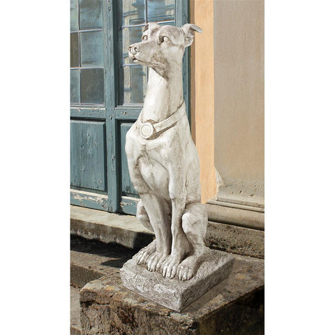 Art Deco Whippet Sentinel Statue - Sculptcha