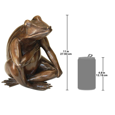 Forever In My Heart Frog Bronze Statue - Sculptcha