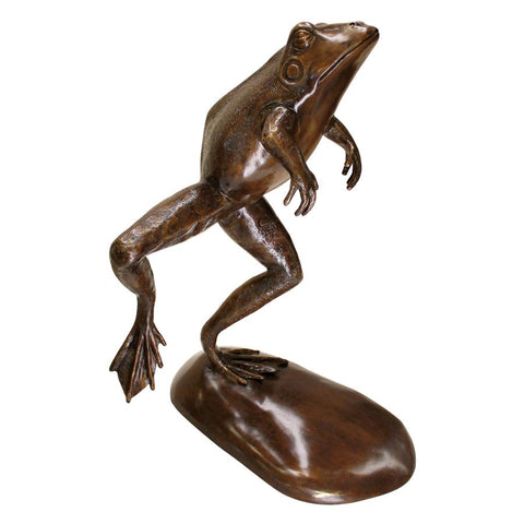 Giant Leaping Frog Bronze Statue - Sculptcha
