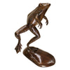 Image of Giant Leaping Frog Bronze Statue - Sculptcha