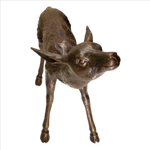 Standing Fawn Bronze Statue - Sculptcha