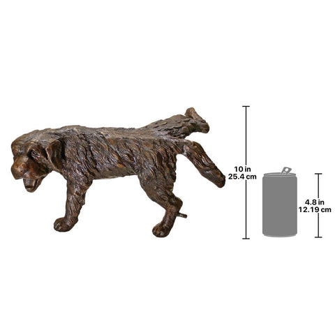 Naughty Puppy Piped Bronze Statue - Sculptcha