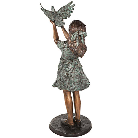 Destiny And The Dove Bronze Statue - Sculptcha