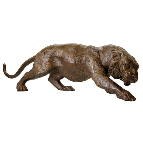 Prowling Tiger Bronze Statue