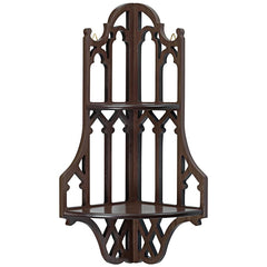 Canterbury Cathedral Gothic Wooden Corner Shelf