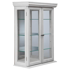 White Country Tuscan Curio Cabinet