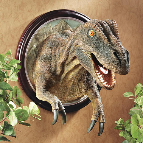 Framed T-Rex Scaled Dinosaur Wall Trophy