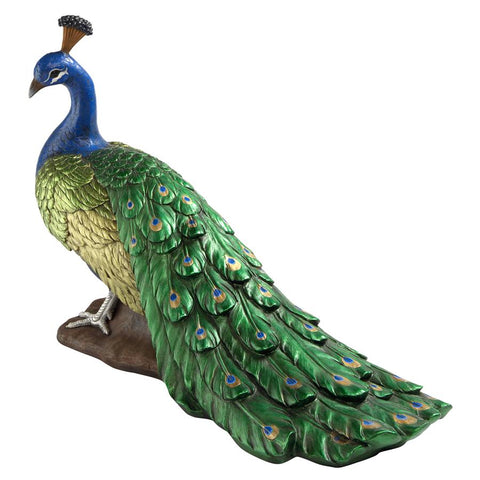 Regal Peacock Statue Large