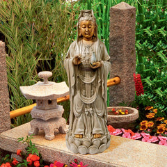 Standing Guan Yin Asian Goddess Statue