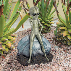 Roswell The Alien With Spacecraft Statue