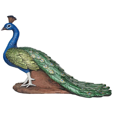 Regal Peacock Statue Medium