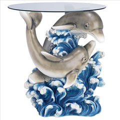 Dolphin Cove Glass Topped Table