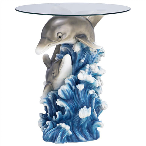 Dolphin Cove Glass Topped Table