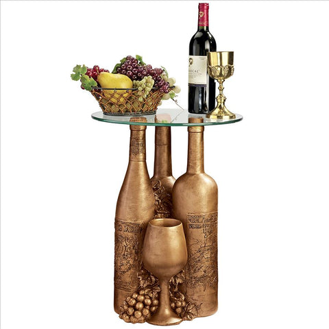 Wine And Dine Glass Topped Table