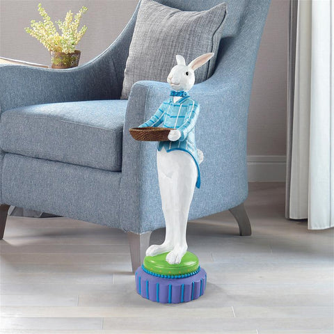 Standing Rabbit Butler With Bowl