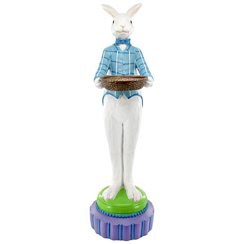 Standing Rabbit Butler With Bowl