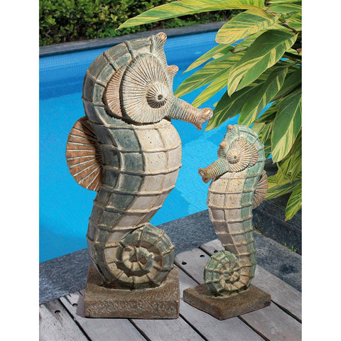 S/2 Seabiscuit Seahorse Statues