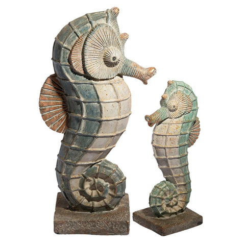 S/2 Seabiscuit Seahorse Statues