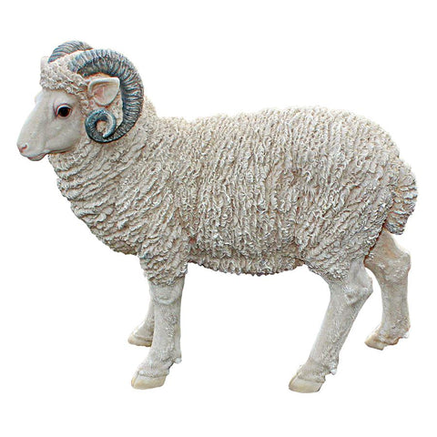 Horned Dorset Sheep Statue