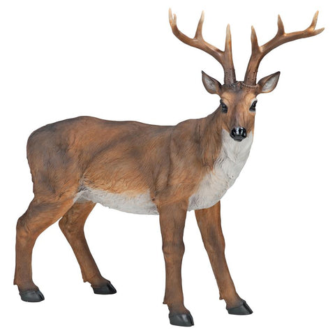 Standing Big Rack Buck Deer Statue