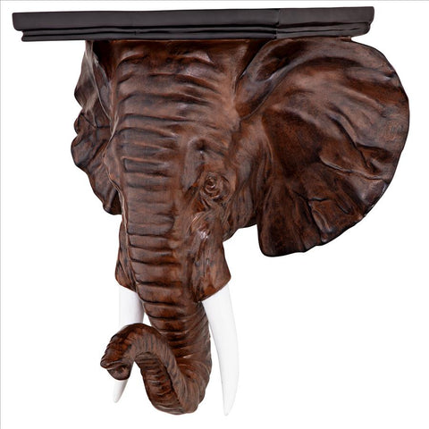 Elephant Wall Shelf Sconce