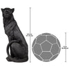 Image of Pensive Panther Black Jaguar Statue