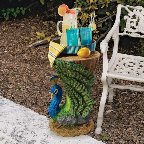Provocative Peacock Garden Table