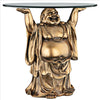 Image of Jolly Hotei Buddha Glass Topped Table