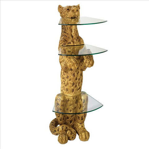 Royal Egyptian Cheetah Pedestal Table