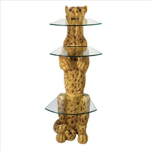 Royal Egyptian Cheetah Pedestal Table