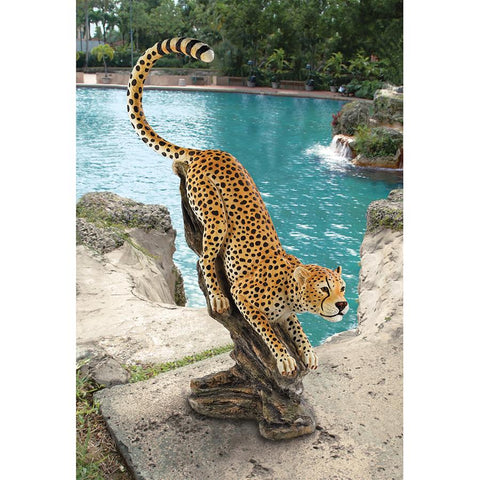 Stalking The Savannah Cheetah Statue