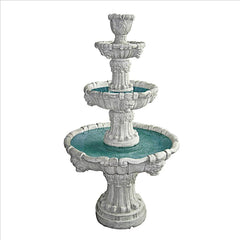 Medici Lion Four Tier Fountain Stone